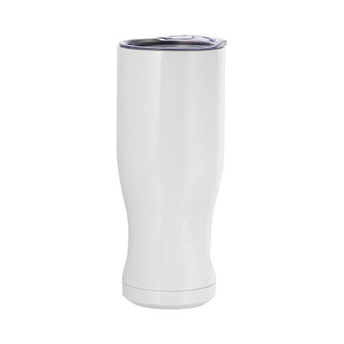 Nerezová kádinka 600 ml - bílá, pohár