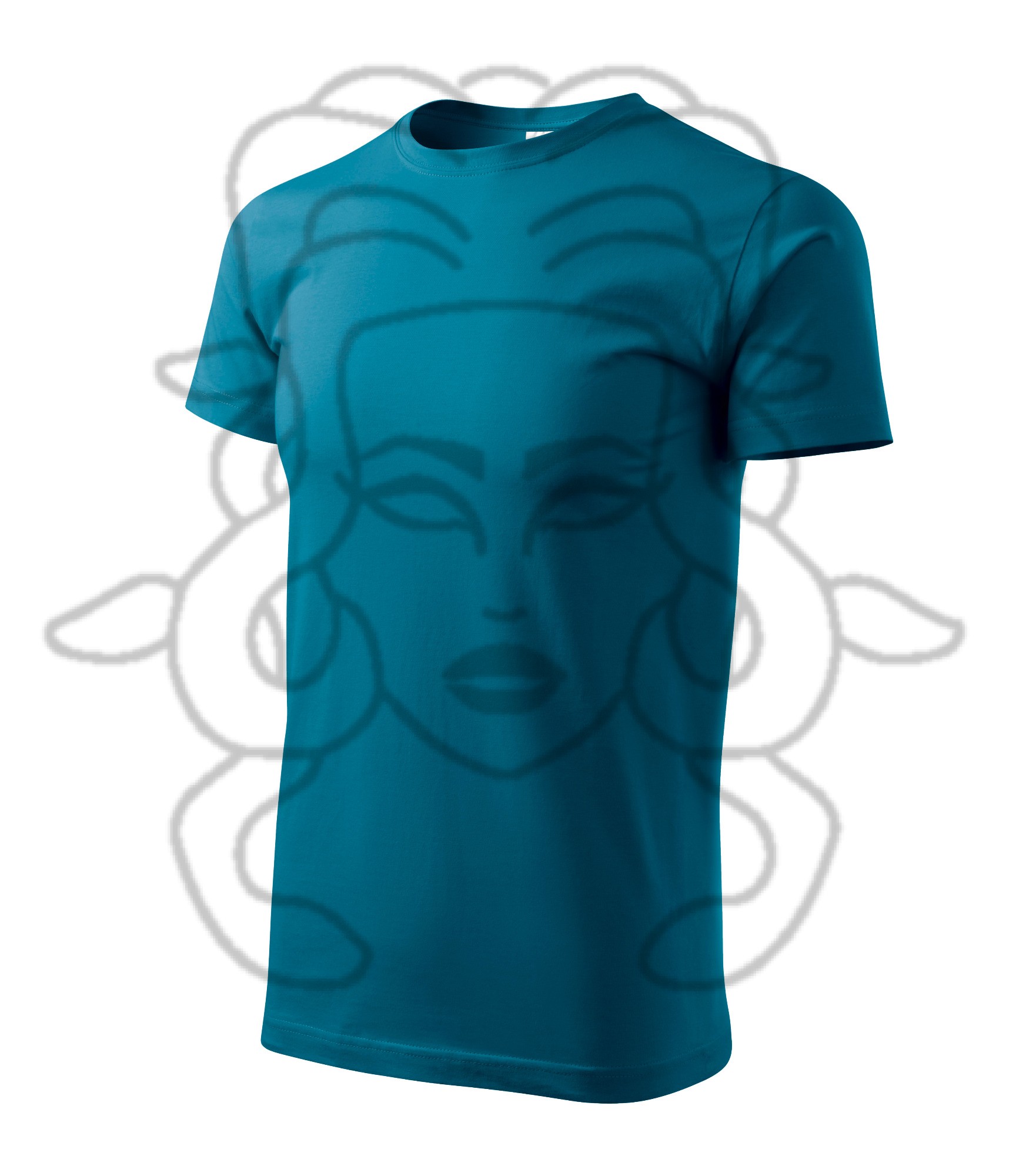 Basic tričko - petrolejová (93) - XS